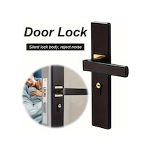 Willowhaven Siyah Altın 1 Adet Avrupa Tipi Ağır Hizmet Kapı Kilidi Oda Ofis Güvenliği