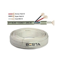 100 Metre 2+1 0,22 Cctv Kamera Kablosu Kd-1381