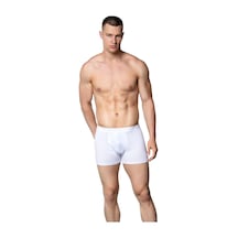 Kit İç Giyim Gümüş 5'li Likralı Erkek Boxer Beyaz Kit İç Giyim Gümüş 5'li Likralı Erkek Boxer Beyaz