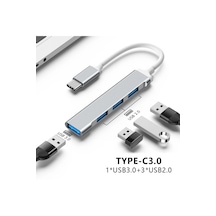 Abatech Type-c 4 Port Usb 3.0 Laptop Telefon Uyumlu Çoklayıcı Hub