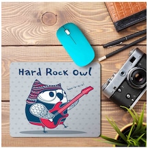 Hard Rock Owl Rock Baykuş Baskılı Mousepad Mouse Pad