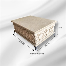 Ahşap- Ham Mdf-takı-aksesuar-çok Amaçlı- Ayaklı Dikdörtgen Kutu