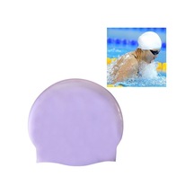 Parlak Dikişsiz Saf Silikon Yüksek Esneklik Profesyonel Yüzme Bonesi Mor