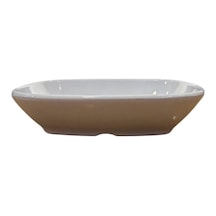Melamin Kırılmaz Kare Kayık Tabak Küçük Beyaz 11cm 308