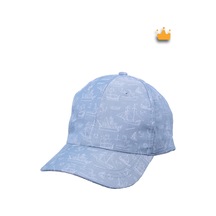 Kitti 4-8 Yaş 52cm Erkek Çocuk Yazlık Desenli Ayarlanabilir Şapka Kep Mavi Y2321005 Antrasit