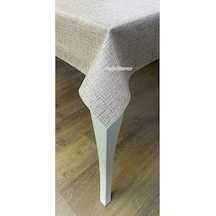 Tr Elyaf Astarlı Kırçıllı Kumaş Görünümlü Desen Kaymaz Pvc Muşamba Masa Örtüsü Kahverengi 100 X 140 Diğer
