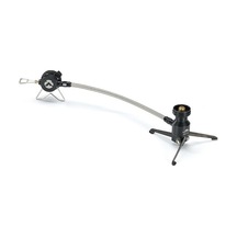 Katlanabilir Alüminyum Alaşımlı Gaz Ocak Adaptörü Üçayak Gaz Lambası Ocakları Braketi Uzatma Hortumu İle Dış Mekan Kartuş Ocak Adaptörü Kamp Yürüyüş Piknik Pişirme Aksesuarı Siyah Siyah