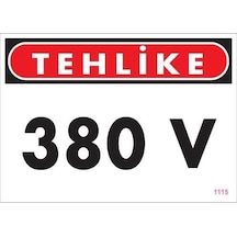 Znv Zenvia Mey İthalat 380 V Tehlike Uyarı Levhası 25x35 Kod:1115 Znv2025 Cmn