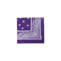 Zero Land Çini - 645 - Desenli Bandana - Glblseme - 50x50 Mor