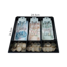 Plastik Çekmece İçi Para Düzenleyici 3 Banknotlu 24,5x24,5x3,5cm