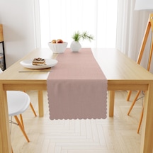 Soft Pembe Kadife Dokulu Runner 40x180