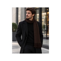 Aydincapqa Unisex Selanik Örgü Görünümlü Triko Atkı Püsküllü Kışlık Boyun Atkısı 165x20 Metalik - 944087051 Metalik