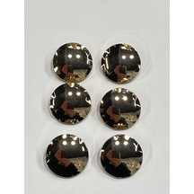 Metal Düğme/trençkot Ceket Boyu/ 6 Lı Set/2,3 Cm/jx015/gold