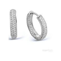 Argentum Concept - Zirkon Taşlı Gümüş Halka Küpe N11.14571