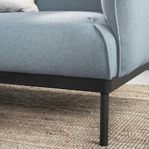 Ikea Açık Mavi Rahat Kanepe - Uzanma Koltuklu 3'lü Kanepe