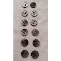 Doğal İstridye Hakiki İnci Midye Kabugu Düğme 14 Mm 16 Adet
