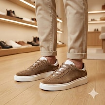 Marcobranchını Bağcıklı Düz Kalın Taban Erkek Sneaker Ayakkabı 061157m Kum