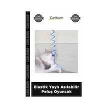Özel Üretim Kedi Oyuncağı Eğlenceli Hareketli Elastik Yaylı Asılabilir Peluş Oyuncak