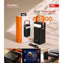 P40 80000 Mah Solar Powerbank Siyah