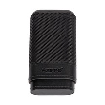 Zippo Karbon İçi Sedir Siyah İkili Küçük Deri Puro Kılıfı