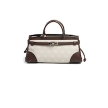 Silver Polo Sp1260 Kadın El Çantası Monogram Taş-kahve
