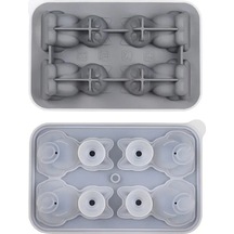 Ganzhoushop Topu Siyah Küp Buz Kalıbı Hayvan Figürlü 2'li Paket Silikon Küp - Ambition Pm Siyah