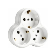 3 Lü Topraklı Priz Çoklayıcı, 16a, 250v, 3600w Güç Kapasitesi 0