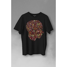 İnsan Kafası Matematik Formüllü Sayı Numaraları Denklem Baskılı Tişört Unisex T-shirt 001