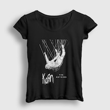 Presmono Kadın Nothing Korn T-shirt Siyah