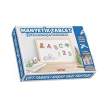 2250 Manyetik Çift Taraflı Tablet Ahşap Yazı Tahtası  -Dıytoy