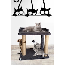 Nursoft Ponponlu Kedi Yatağı Kedi Tırmalama 47 CM