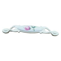 Miray 96 Mm Metal Krem Kasa Beyaz Gül Desenli / 5 Adet Krem