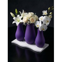 Elegance Serisi - Dörtlü Vazo Set - Renkli - Kendinden Hoş Kokulu - Dekoratif Set - Çiçekler Dahil Değildir 36714368