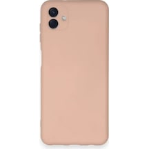 Newface Samsung Galaxy A04 Kılıf Nano İçi Kadife Silikon - Pudra