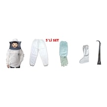 5li Set Normal Maske, Pantolon, Eldiven, Arıcı Çorabı Ve El Demiri