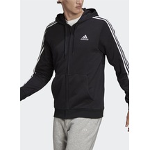 GK9032 Adidas M 3S Ft Fz Hd Erkek Sweat BLACK/WHITE