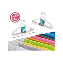 Flora F316 Büyük Boy Klasik Askı 12'li, 40 cm Beyaz