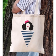 Bk Gift Sevimli Kedi Ve Kuş Bez Çanta, Baskılı Omuz Çantası, Alışveriş Çantası, Arkadaşa