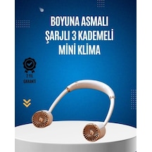 Usb Şarjlı Boyun Fanı Hafif, Katlanabilir, Taşınabilir, Düşük Gürültülü Fan