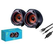 Trio Trs6 2.0 Multimedia Rgb Işıklı 3w 2 Siyah Usb Speaker Hoparlör
