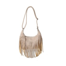 Püskül Büyük Kapasiteli Çanta Kadın Yeni Kadın Çantası Retro Pop Kadın Omuz Çantası Crossbody Çanta Beyaz 29 12 24cm 128563 Haki