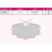 Qcb Fren Balata On Mercedes 190 W201 2.0 1982-1993 / 2.5 1982-1993/ D 2.5 1982-1993/ Bmw 3 Serısı E30 316 İ 1982-1992/ 315 1982-1992/ 320 D 1982-1