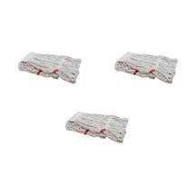 Cod-Ex Geniş Islak Mop Paspas Başlığı Püskül Pamuklu Beyaz 3’lü 500 G 25 CM