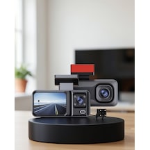 Dash Cam 3 Kameralı 170 Geniş Açılı Full Hd Gece Görüşlü