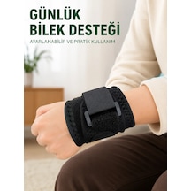 Trendexa Mey İthalat Siyah Bilek Destekliği Cırtlı Ayarlanabilir Bilek Bandı Spor Ve Günlük Kullanım