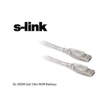 Usb Kablosu 1.8 Metre Erkek S-Link Sl-160M