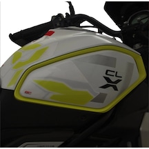 GP Kompozit CF Moto 250 CL-X 2022-2023 Uyumlu Tank Pad Seti Sarı