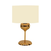 Manolya Krem Abajur Siyah