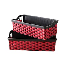 2'li Yapışkanlı Organizer Sepet Çok Renkli