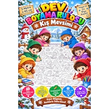 Kış Mevsimi Kış Aktiviteleri Dev Boyama Kağıdı Boyama Rulosu Büyük Boy 5 Metre - 808524140